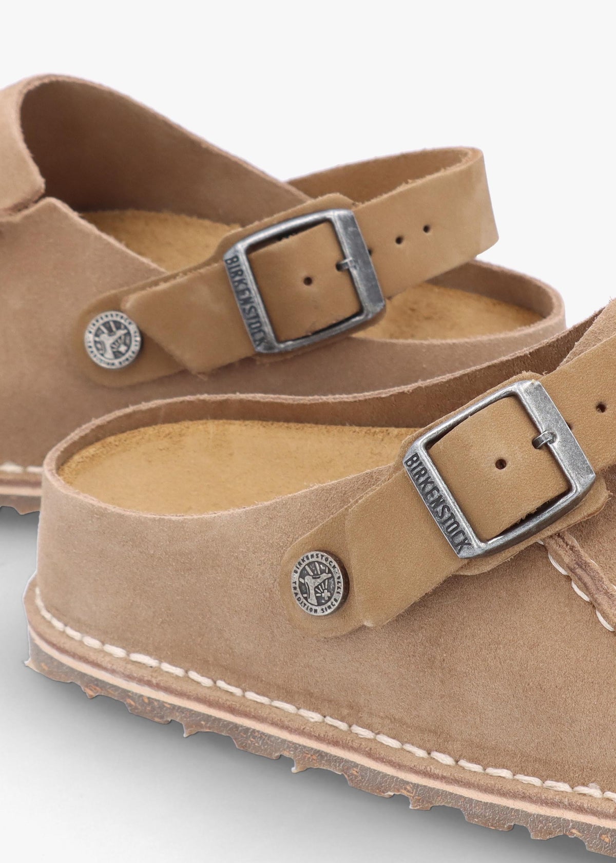 Women's Lutry Premium Suede Leather Gray Taupe Clogs