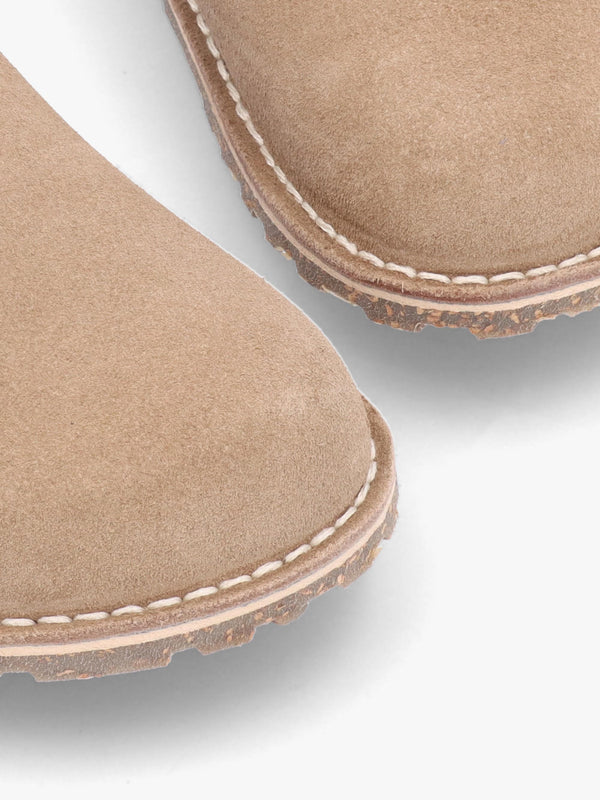 Women's Lutry Premium Suede Leather Gray Taupe Clogs