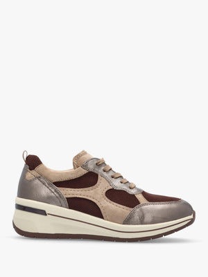 Multicoloured Leather & Mesh Trainers
