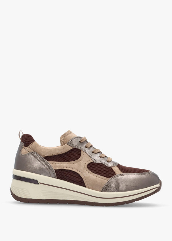 Multicoloured Leather & Mesh Trainers