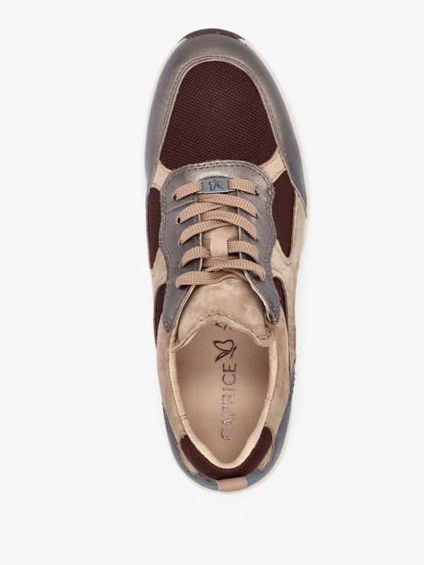 Multicoloured Leather & Mesh Trainers