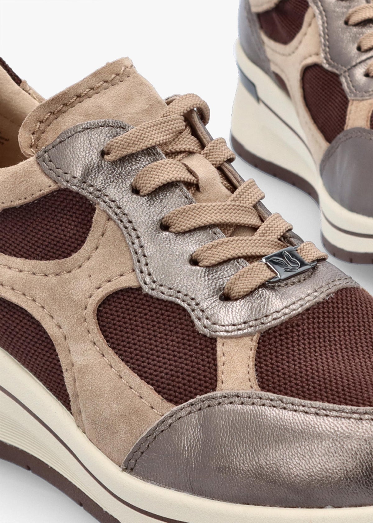 Multicoloured Leather & Mesh Trainers