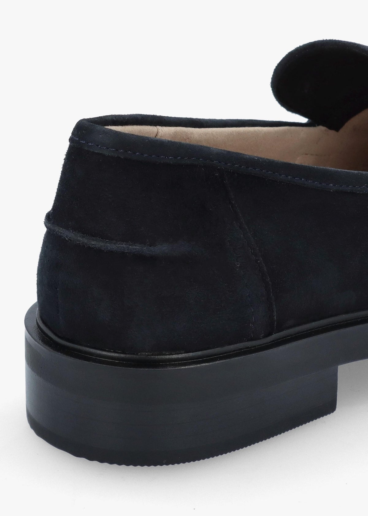 Navy Suede Snaffle Loafers