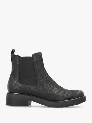 Black Nubuck Leather Ankle Boots