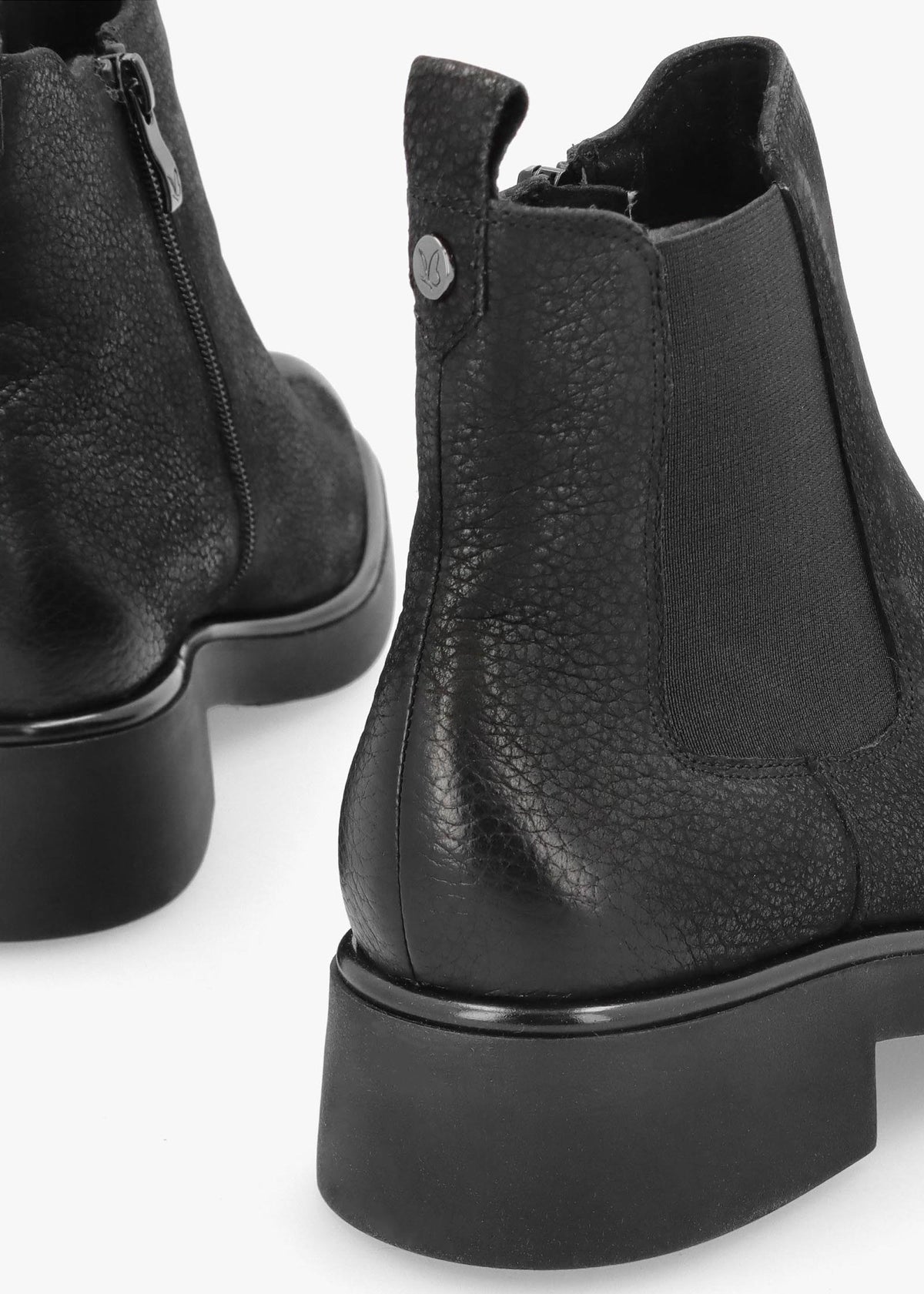 Black Nubuck Leather Ankle Boots
