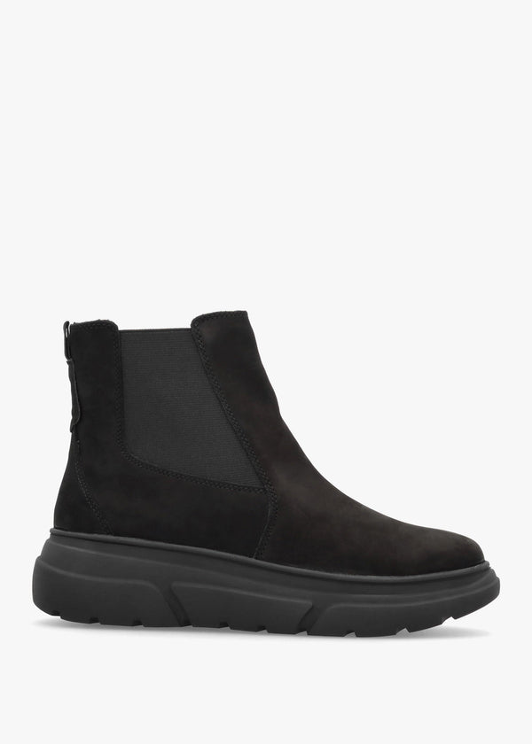 Black Nubuck Ankle Boots