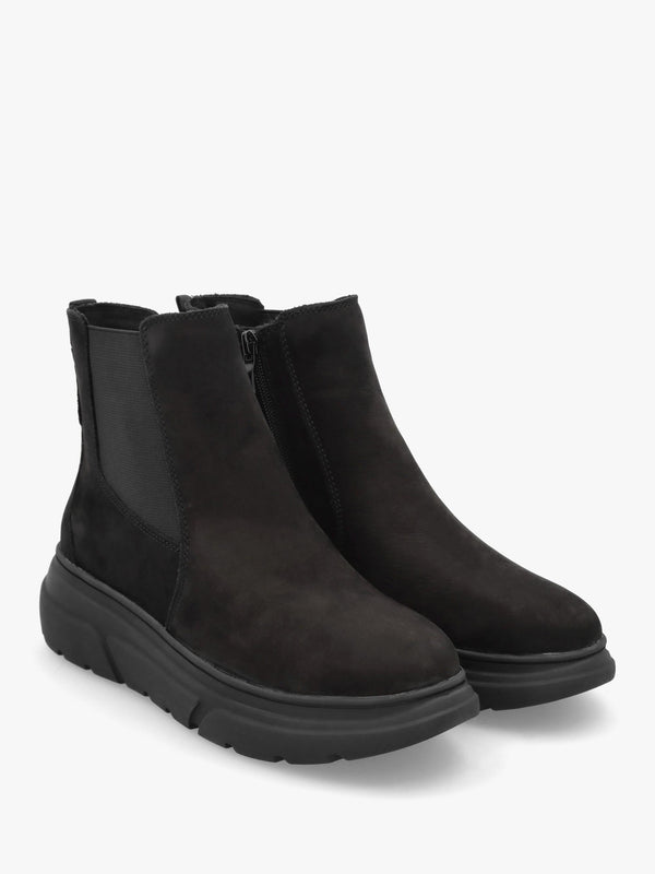 Black Nubuck Ankle Boots