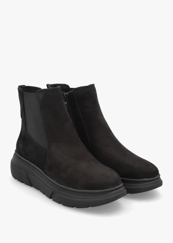 Black Nubuck Ankle Boots