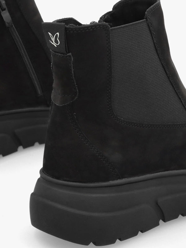 Black Nubuck Ankle Boots