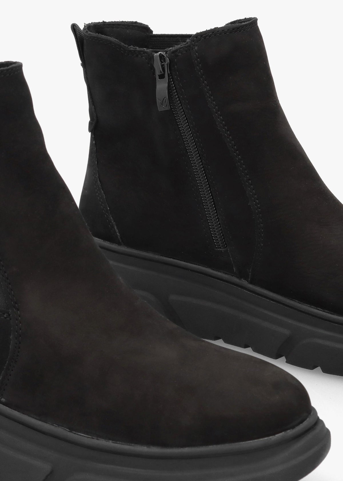 Black Nubuck Ankle Boots