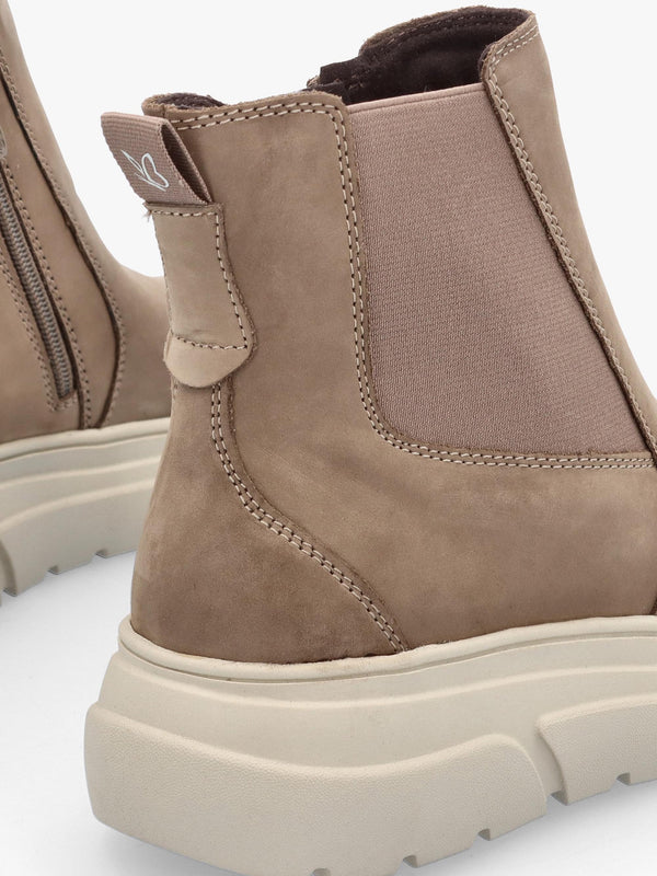 Taupe Nubuck Ankle Boots
