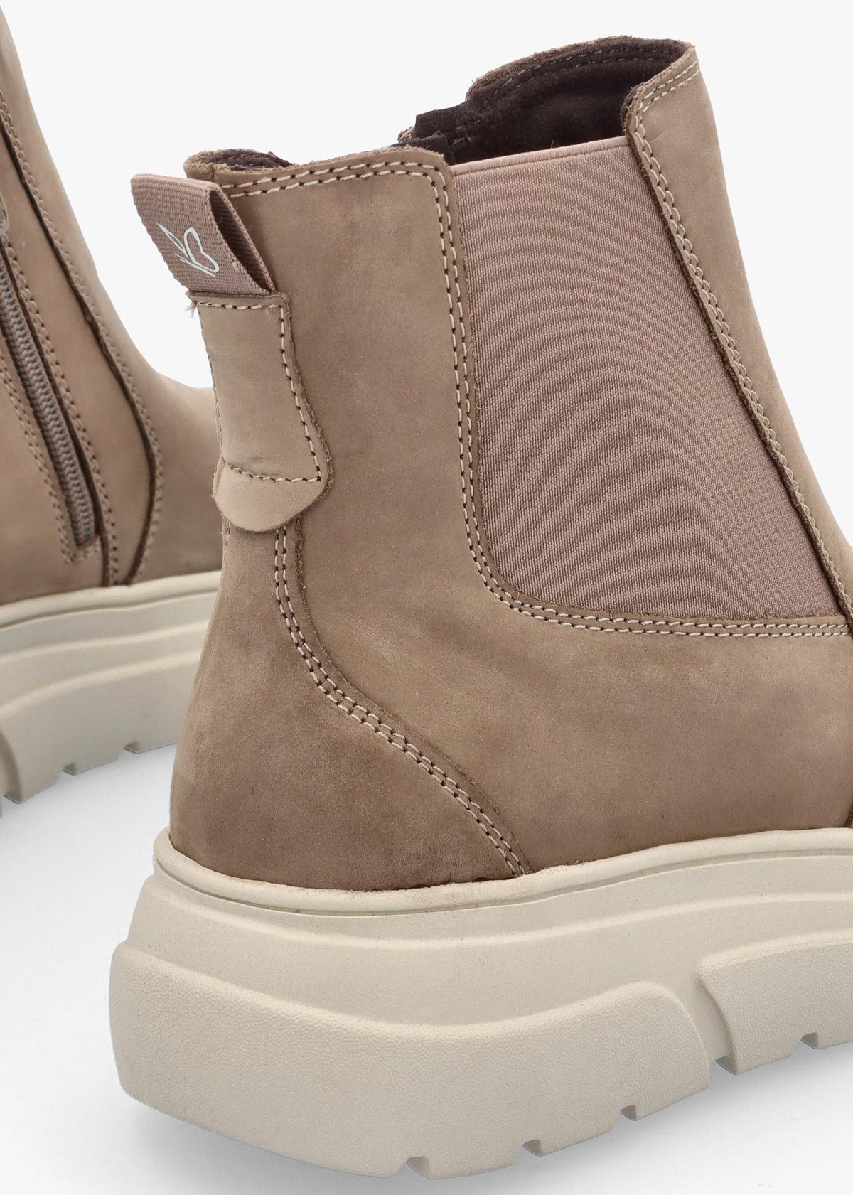 Taupe Nubuck Ankle Boots