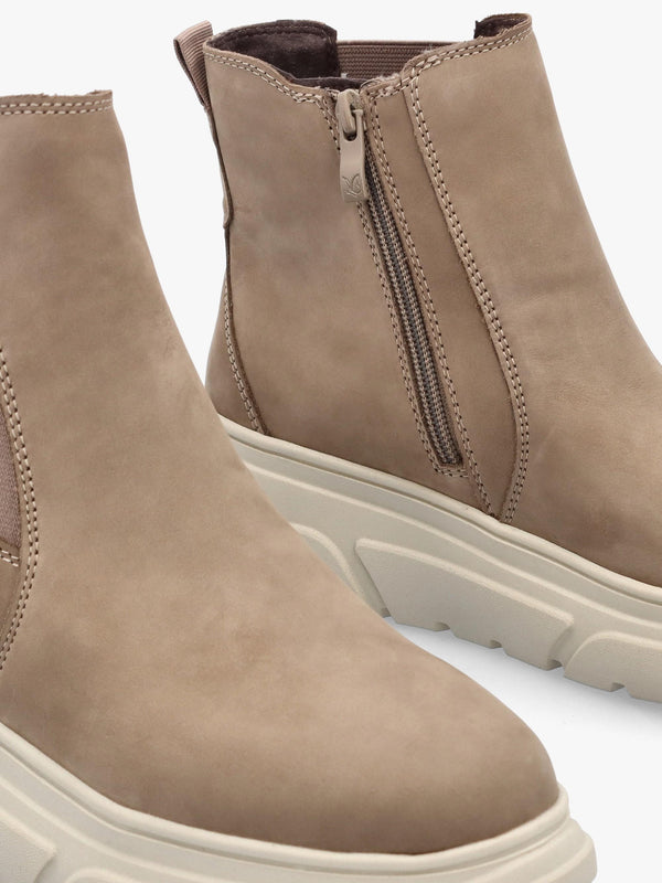 Taupe Nubuck Ankle Boots