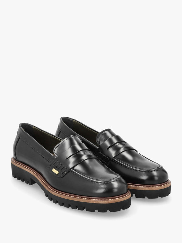 Women’s Ludlow Black Leather Loafers