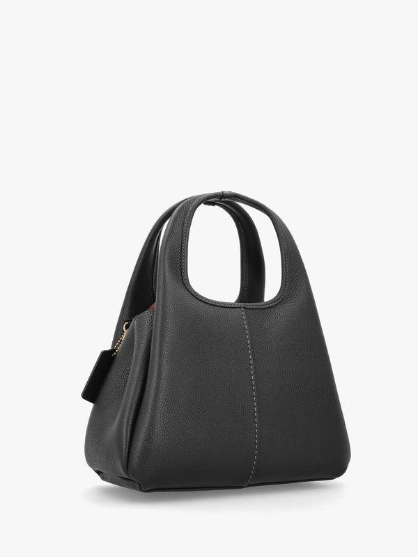 Lana 23 Black Leather Shoulder Bag