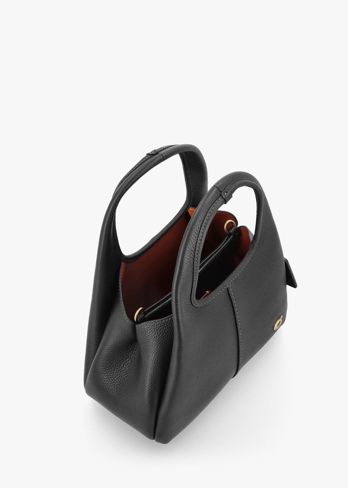 Lana 23 Black Leather Shoulder Bag