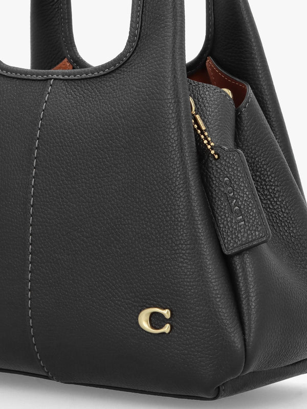 Lana 23 Black Leather Shoulder Bag