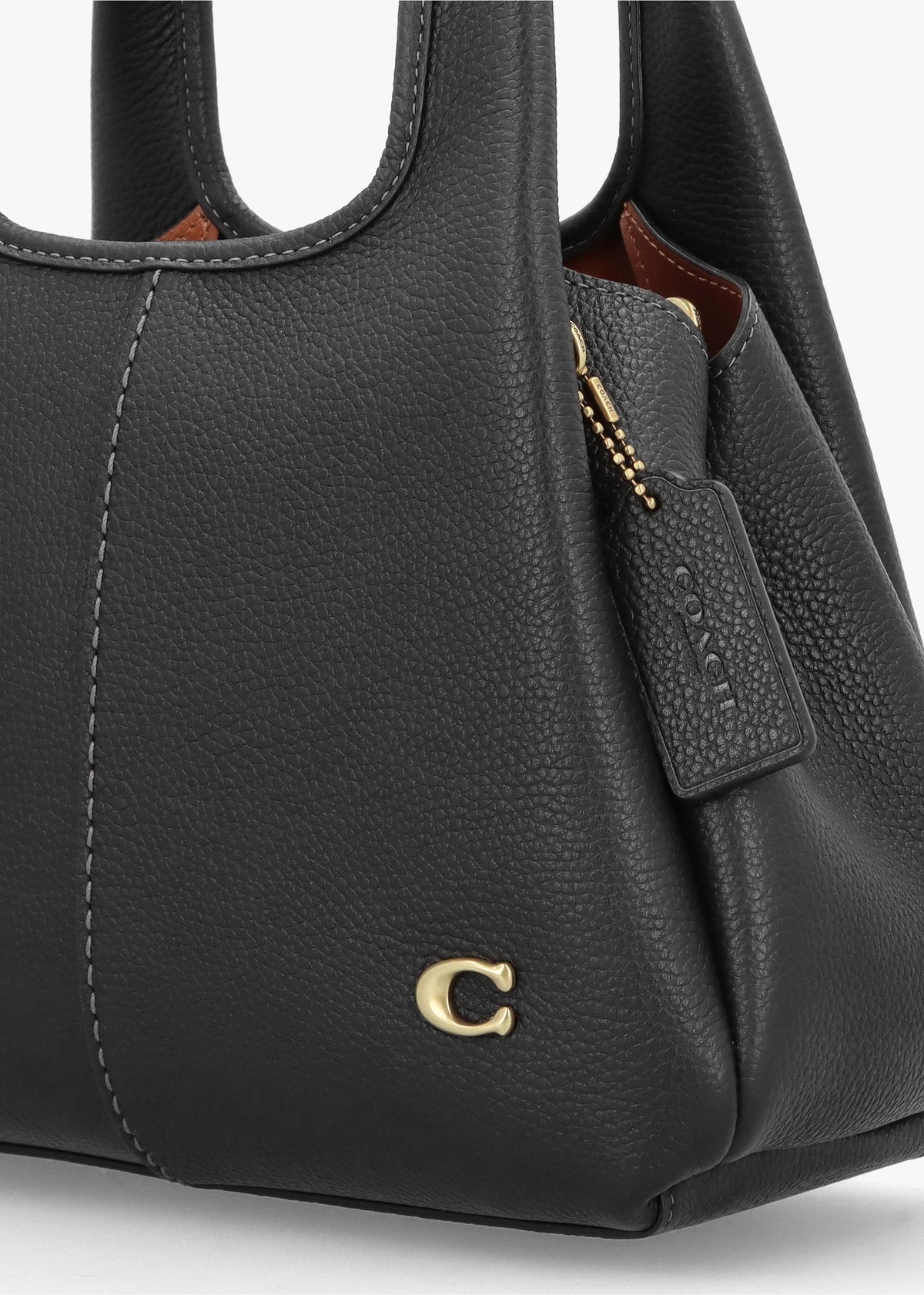 Lana 23 Black Leather Shoulder Bag