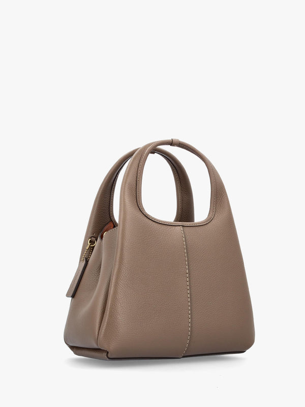Lana 23 Dark Stone Leather Shoulder Bag