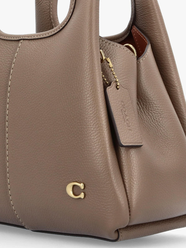 Lana 23 Dark Stone Leather Shoulder Bag