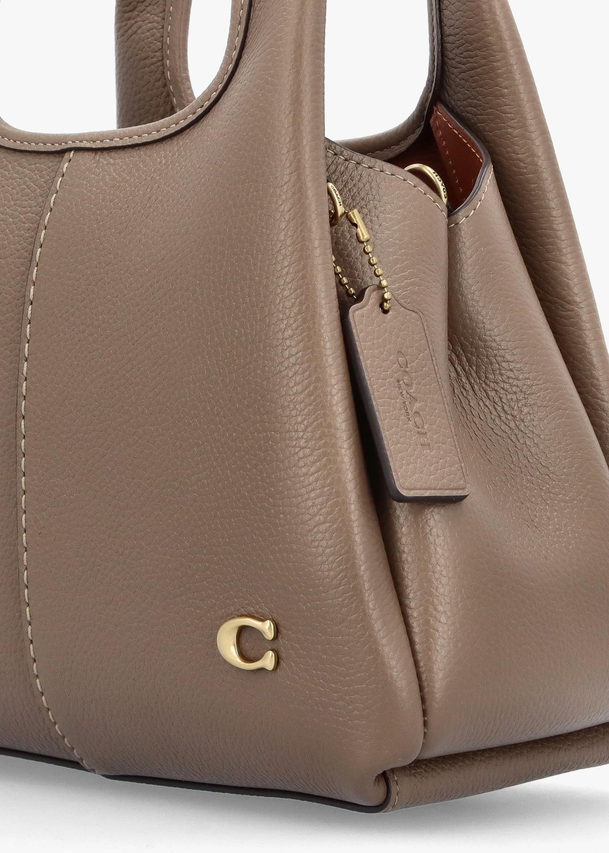 Lana 23 Dark Stone Leather Shoulder Bag