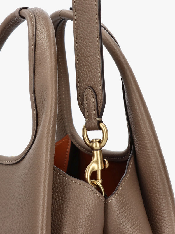 Lana 23 Dark Stone Leather Shoulder Bag