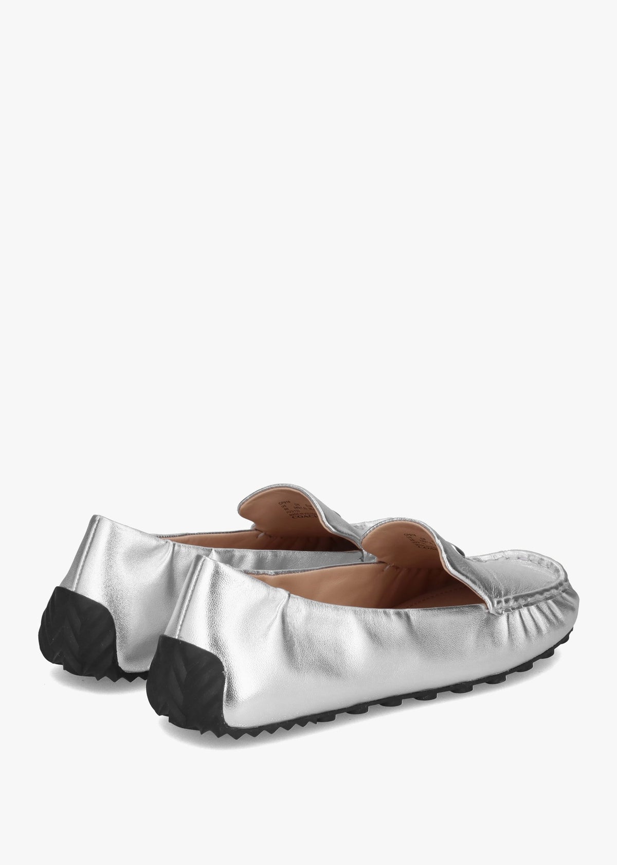 Ronnie Silver Metallic Leather Loafers