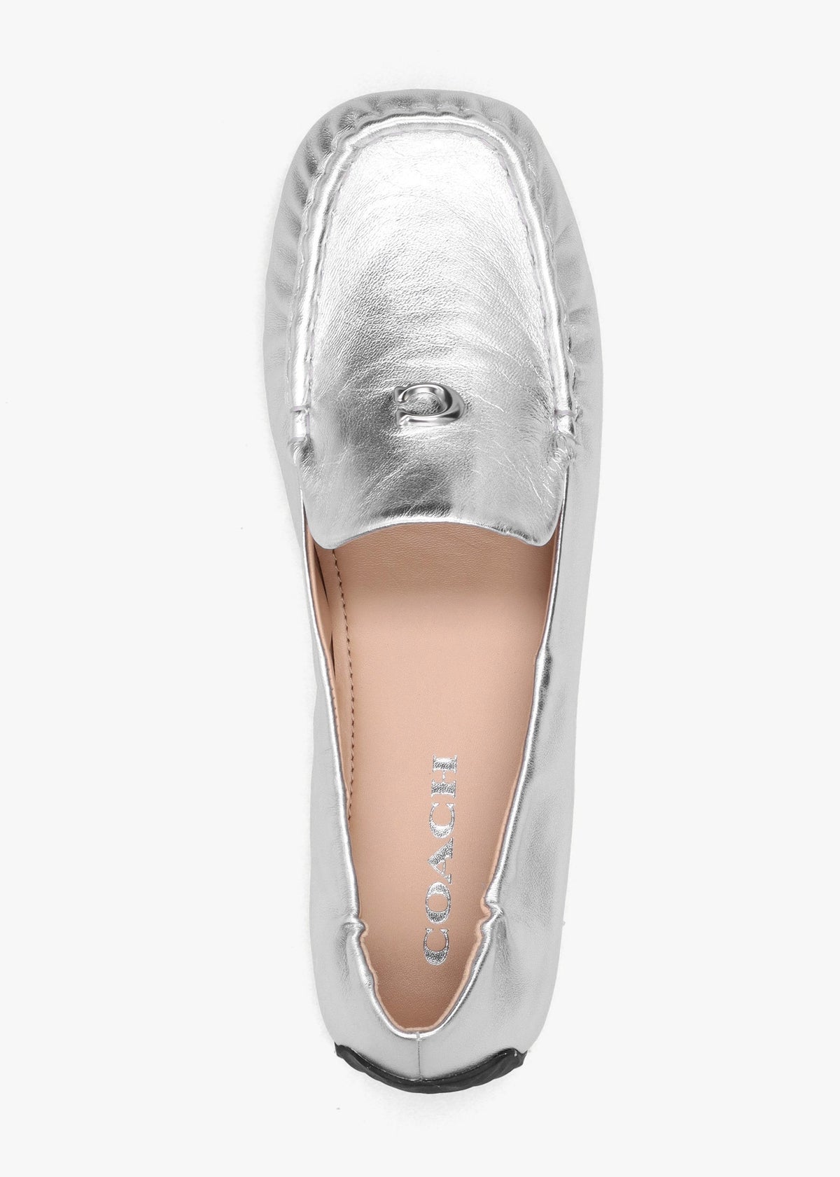 Ronnie Silver Metallic Leather Loafers