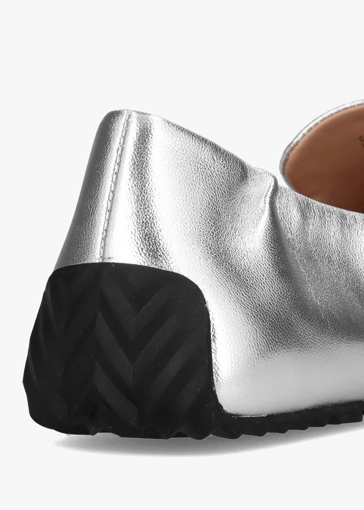 Ronnie Silver Metallic Leather Loafers