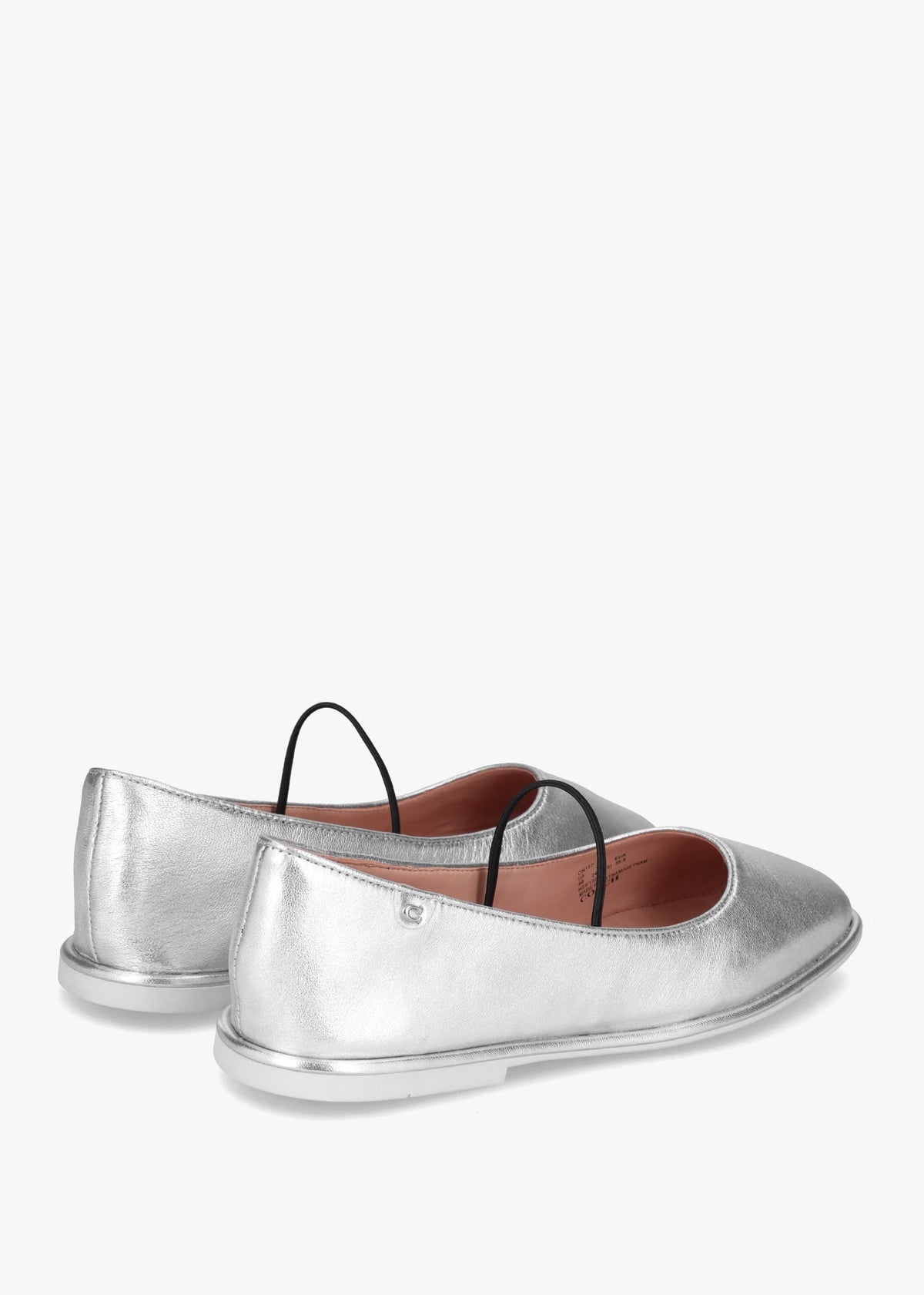 Emilia Silver Metallic Leather May Janes