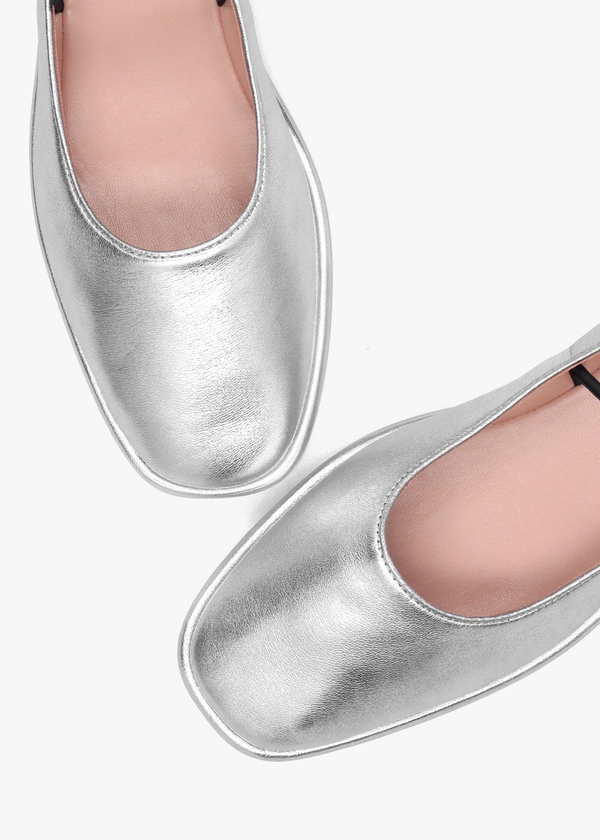 Emilia Silver Metallic Leather May Janes
