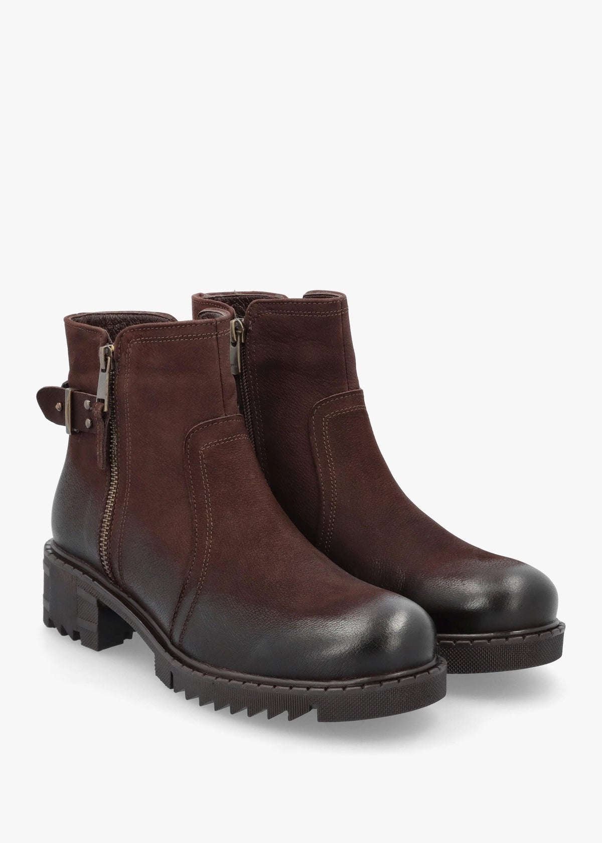 Voluptas Brown Nubuck Ankle Boots