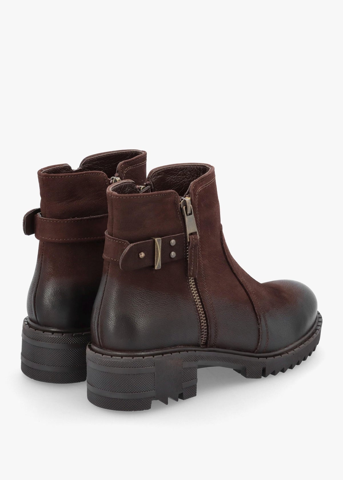 Voluptas Brown Nubuck Ankle Boots