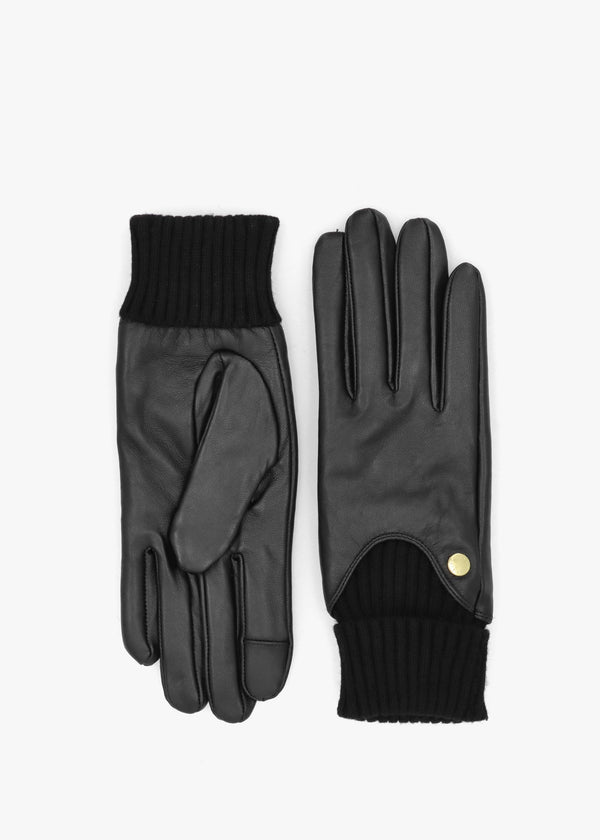 Women’s Deanna Black Leather Gloves