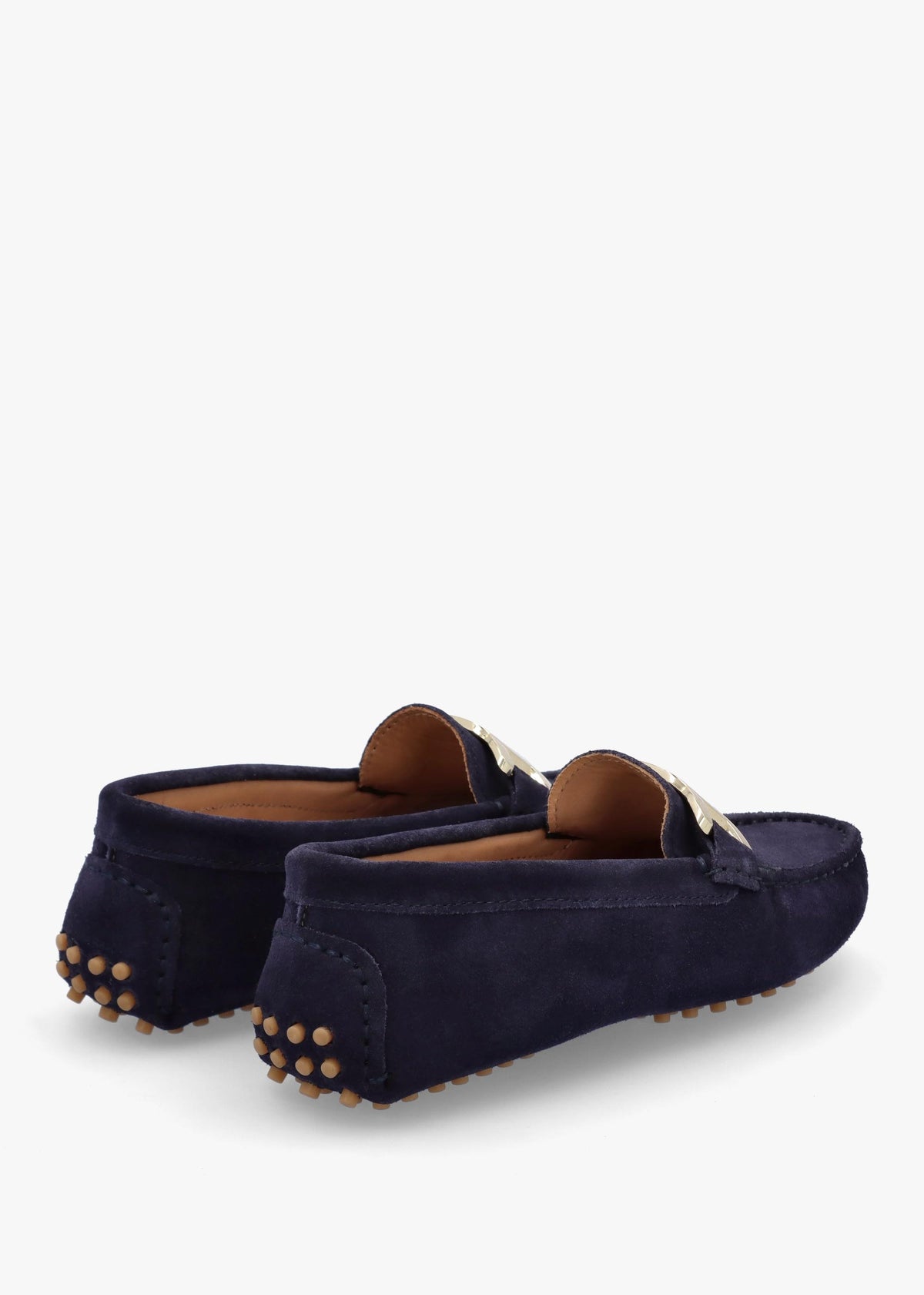 Privey Navy Suede Moccasin Loafers