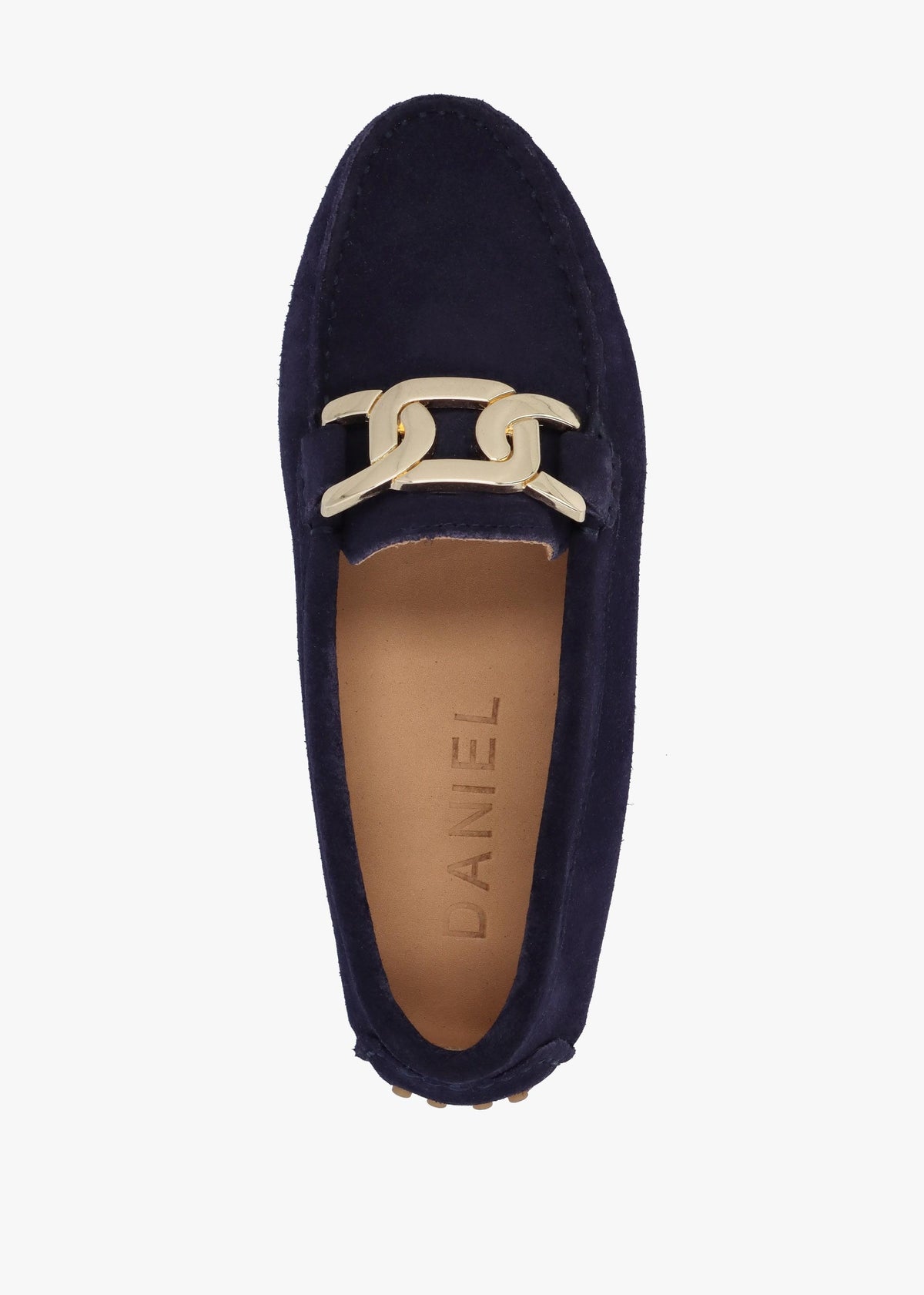 Privey Navy Suede Moccasin Loafers