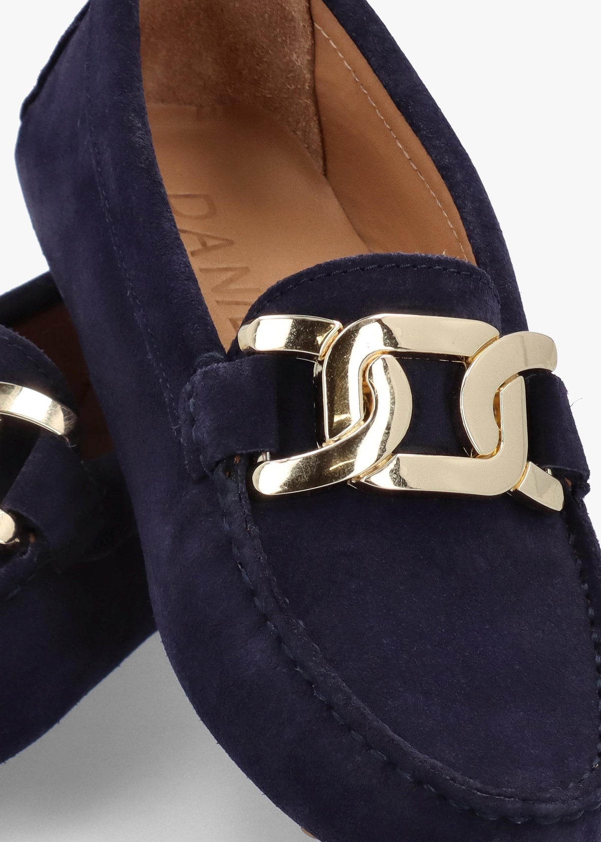 Privey Navy Suede Moccasin Loafers
