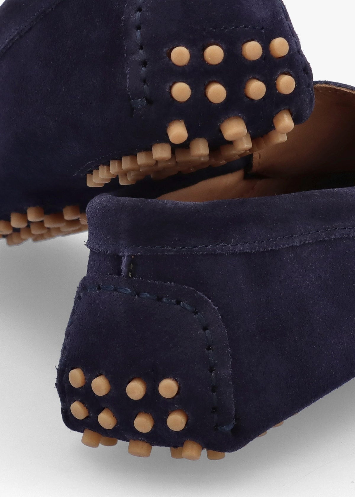 Privey Navy Suede Moccasin Loafers