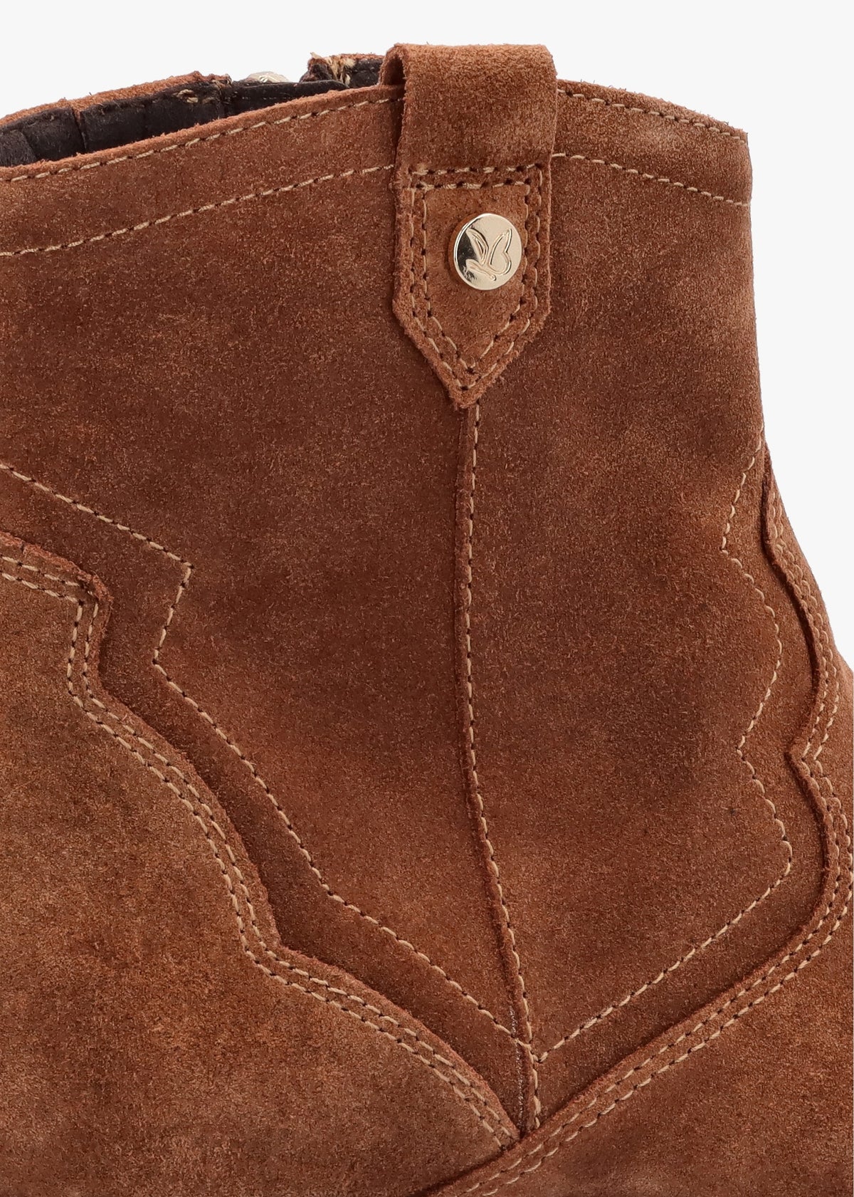 Tan Suede Western Ankle Boots