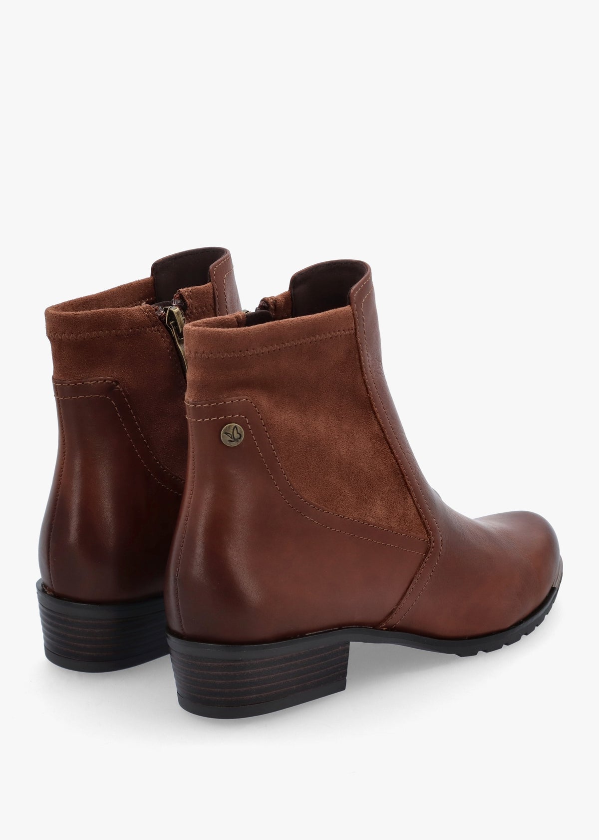Tan Leather Elasticated Insert Ankle Boots