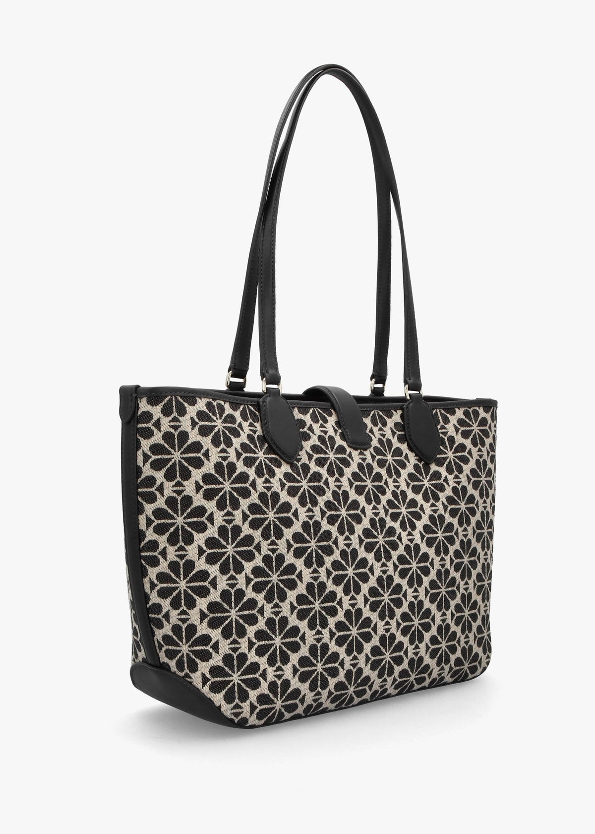 Medium Spade Flower Jacquard Sand Multi Open Tote Bag