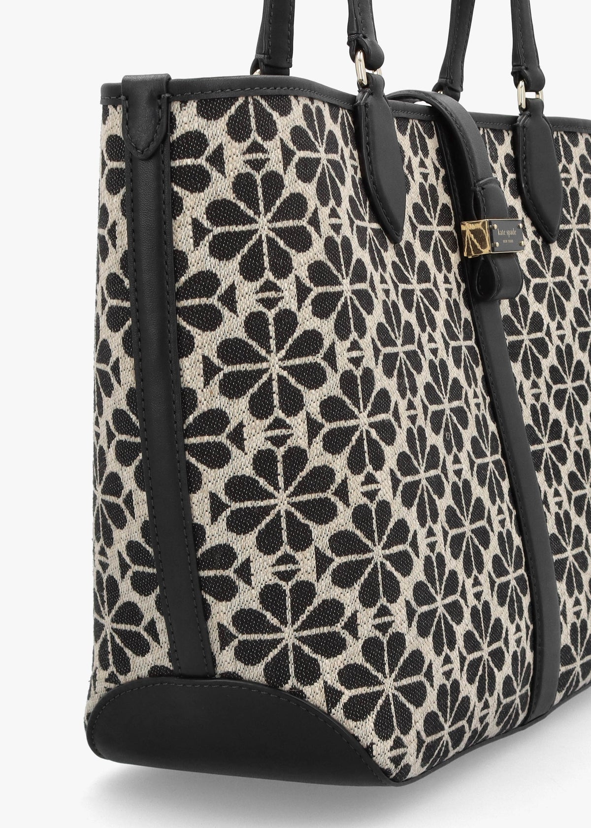 Medium Spade Flower Jacquard Sand Multi Open Tote Bag