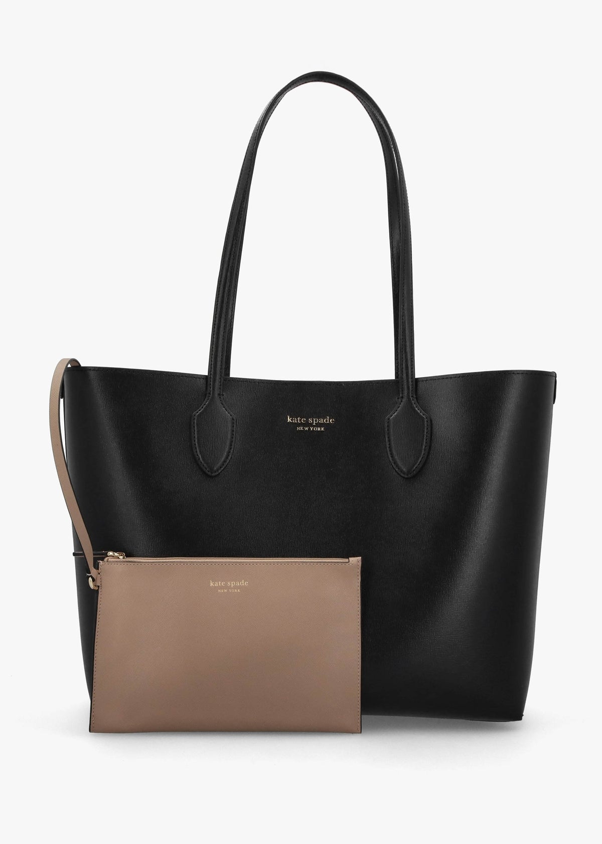 Large Bleecker Black Leather Tote Bag