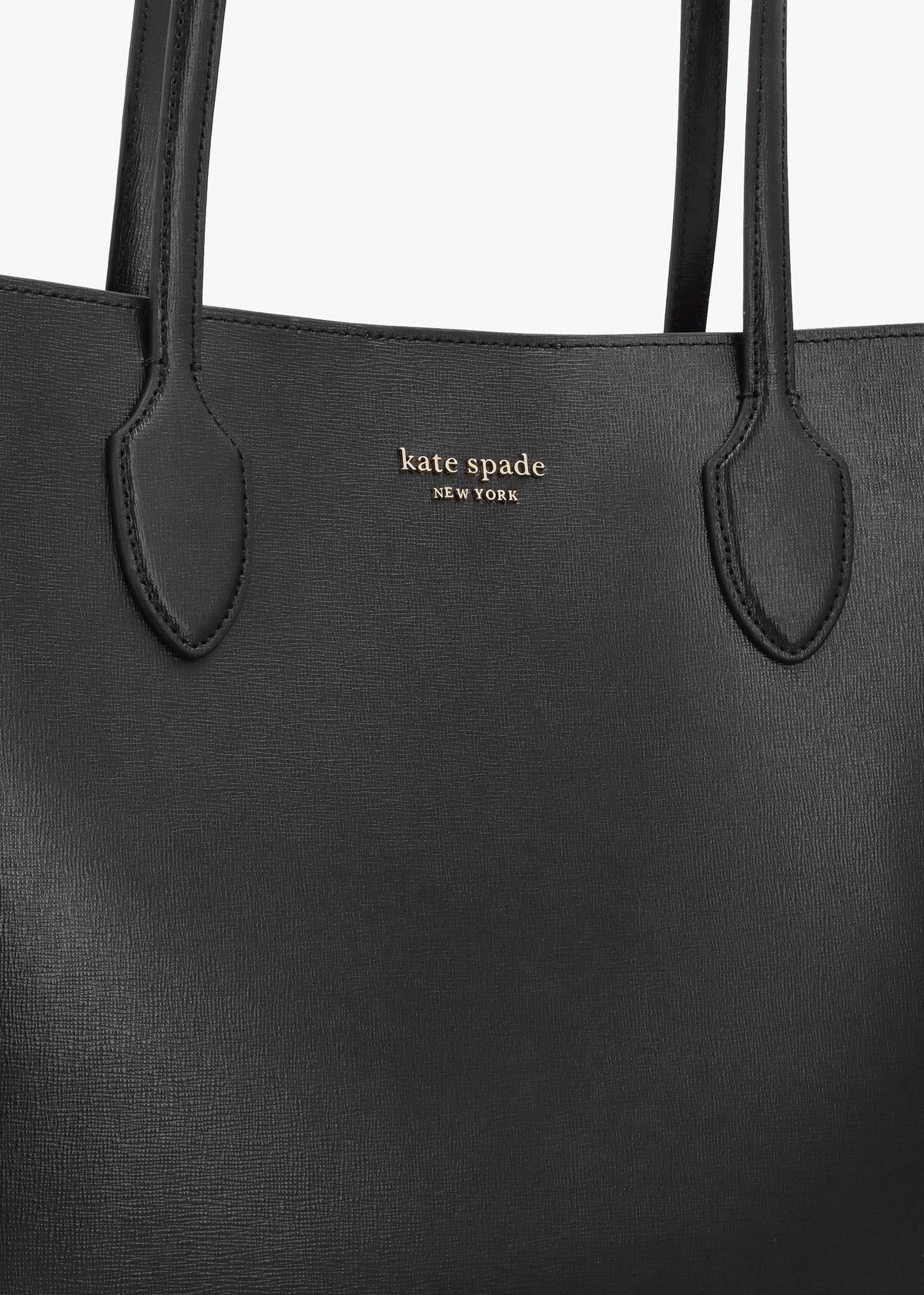 Large Bleecker Black Leather Tote Bag