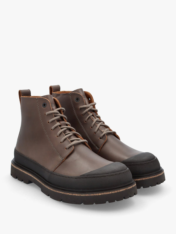 Men’s Prescott Concreate Gray Waxy Leather Lace Up Boots