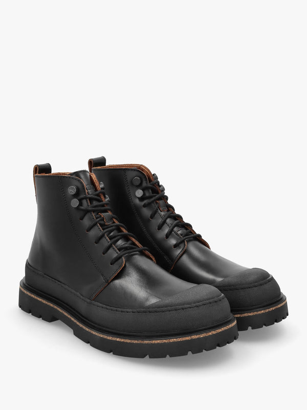 Men’s Prescott Black Waxy Leather Lace Up Boots