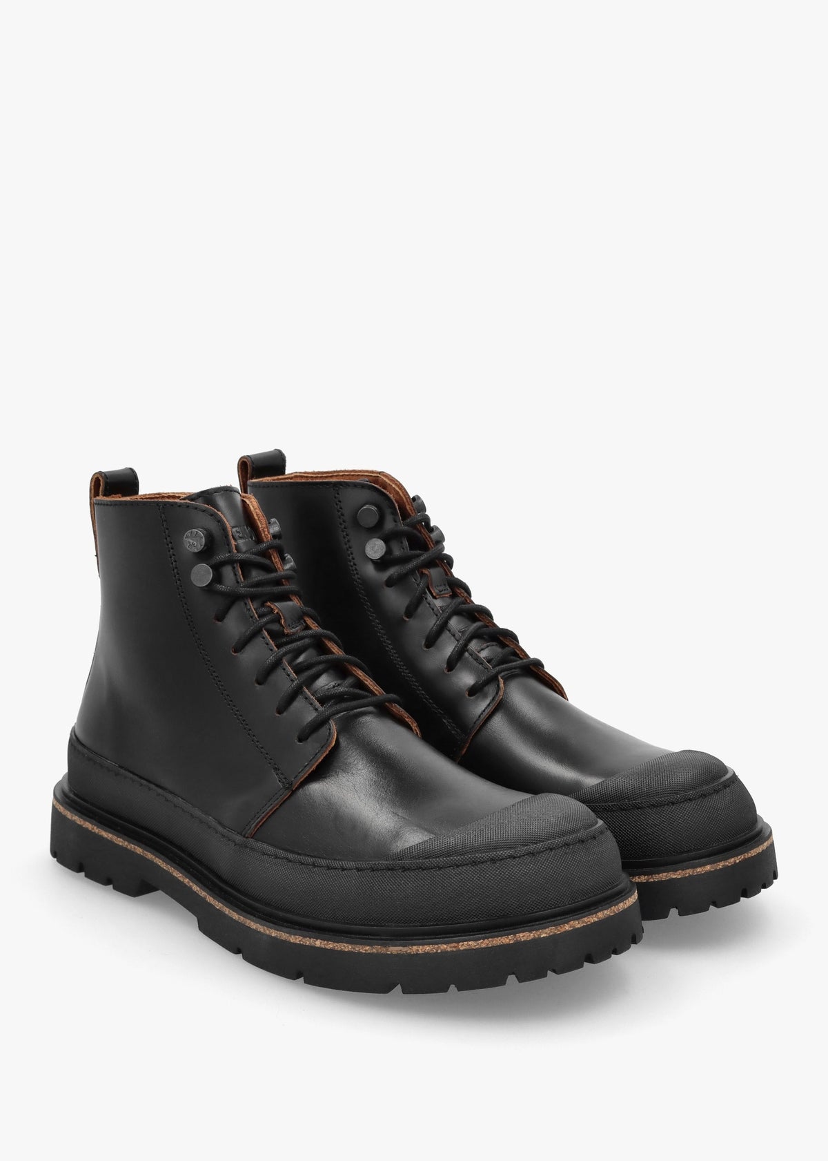 Men’s Prescott Black Waxy Leather Lace Up Boots