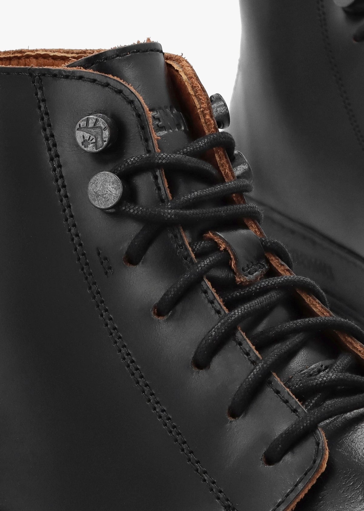 Men’s Prescott Black Waxy Leather Lace Up Boots