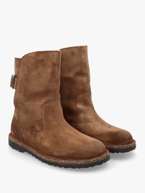 Uppsala Shearling Dark Tea Suede Ankle Boots