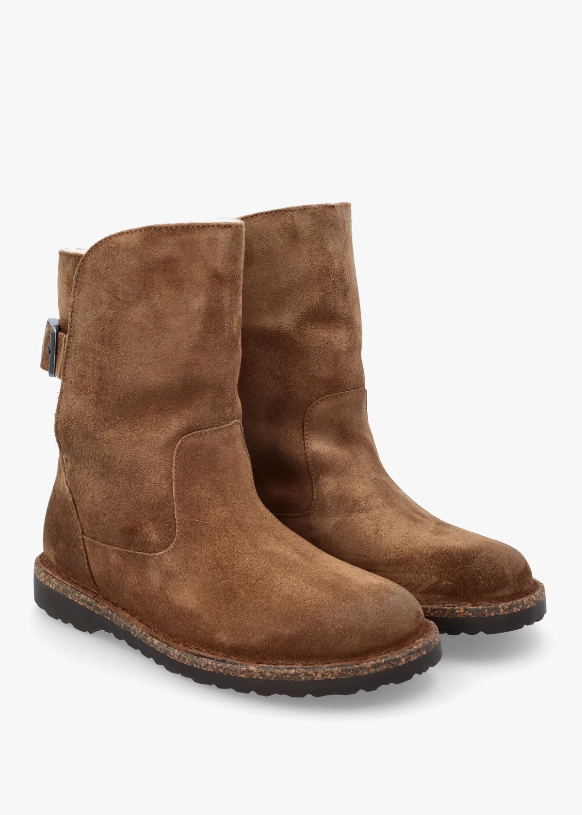 Uppsala Shearling Dark Tea Suede Ankle Boots